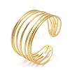 Ion Plating(IP) 304 Stainless Steel Multi Line Cuff Bangles for Women BJEW-L682-009G-3