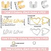 DIY Love Charm Cuff Ring Making Kit STAS-UN0039-60-3