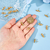 Brass Stud Earring Findings KK-DC0004-79-3