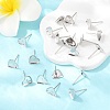 Tarnish Resistant Earring Cabochon Settings 304 Stainless Steel Ear Studs Blank Settings LS-X-STAS-Q170-12-5
