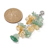 Natural Green Aventurine & Citrine Chip Beaded Pendant Decorations HJEW-JM01234-05-2