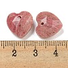 Natural Rhodonite Faceted Heart Charms G-G123-01J-3