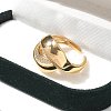 Brass Micro Pave Clear Cubic Zirconia Cuff Finger Rings for Women RJEW-B112-01G-3