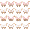 32Pcs 2 Colors Alloy Enamel Rhinestones Pendants ENAM-SC0005-54-1