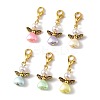 32Pcs Angel Imitation Pearl Acrylic with Alloy Pendant Decorations HJEW-FS00040-02-3