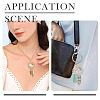 DIY Blank Dome Woven Net/Web with Feather Alloy Pendant Making Kits DIY-TA0011-22-8