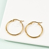 PVD Vacuum Plating 201 Stainless Steel Hoop Earrings with 304 Stainless Steel Pins for Women LS-EJEW-D279-12G-02-4