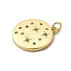Rack Plating Brass Micro Pave Cubic Zirconia Pendants KK-Z063-44G-1-2