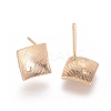 Brass Stud Earring Findings X-KK-R058-186G-1