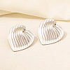 Stylish 304 Stainless Steel Heart Stud Earrings for Women IH1399-5-1