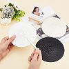 3Pcs 3 Colors Polyester Imitation Straw Round Hat Base for Millinery AJEW-CA0002-79-3
