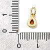 Brass Cubic Zirconia Charms KK-G554-02E-04-3