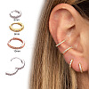 Brass Micro Pave Clear Cubic Zirconia Hoop Cartilage Earrings WG0AF68-07-1