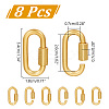 8Pcs Alloy Screw Carabiner Lock Charms FIND-UN0003-31G-3