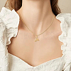 1pc Brass Chain & 304 Stainless Steel Letter Pendant Necklaces NJEW-LP0001-40Y-G-4