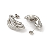 201 Stainless Steel Stud Earrings for Women EJEW-F345-02P-2