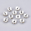 Brass Grade A Crystal Rhinestone Beads X-RB-A003-6MM-S-1