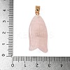Natural Rose Quartz & Synthetic Turquoise Carved Pendants X-G-Z084-01G-02-3