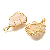 Electroplated Natural Druzy Agate Pendants G-K338-45G-02-2