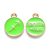 Alloy Enamel Pendants ENAM-S124-01B-06F-1