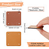 Olycraft 30Pcs 2 Colors 4-Hole Imitation Leather Label Tags AJEW-OC0003-99-2