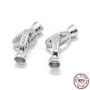 Anti-Tarnish Rhodium Plated 925 Sterling Silver Key Clasps STER-L055-065P-3