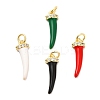 Rack Plating Brass Micro Pave Cubic Zirconia Pendants KK-K270-29G-1