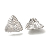 304 Stainless Steel Textured Triangle Stud Earrings for Women EJEW-S227-58P-1