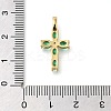 Brass Pave Clear Cubic Zirconia Pendants KK-M101-01G-01-3