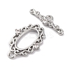 Brass Micro Pave Clear Cubic Zirconia Toggle Clasps KK-S403-17P-3