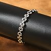304 Stainless Steel X Link Chains Bracelets for Men & Women BJEW-D042-33P-1