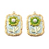 304 Stainless Steel Enamel Pendants STAS-Z145-11G-03-1