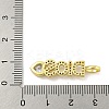 Word DIOS Rack Plating Brass Micro Pave Clear Cubic Zirconia Pendants KK-Z053-11G-02-3