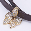 PU Leather Cord Choker Necklaces NJEW-H477-38G-2