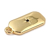 Brass Micro Pave Cubic Zirconia Charms ZIRC-I054-12G-02-2