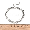 304 Stainless Steel Oval Link Chain Bracelets for Women BJEW-F529-03P-4