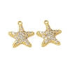 Brass Micro Pave Cubic Zirconia Pendants KK-C086-08G-1