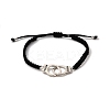 Alloy Handcuff with Freedom Link Bracelets BJEW-JB12057-2