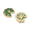 Brass Micro Pave Cubic Zirconia Pendants KK-B134-33G-2