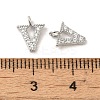 Initial Letter Brass Micro Pave Cubic Zirconia Pendants ZIRC-F008-V-3