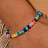 Natural Mixed Gemstone Abacus Beads Stretch Bracelets for Women VF0699-2