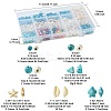 DIY Synthetic Turquoise & Natural Cowrie Shell Beads Jewelry Making Finding Kits DIY-FS0005-98-4