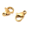 Ion Plating(IP) 304 Stainless Steel Lobster Claw Clasps LS-STAS-AB10-G-01-2