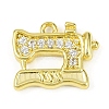 Brass Micro Pave Clear Cubic Zirconia Pendants LS-KK-L238-20G-1