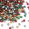4 Colors Christmas 6/0 Glass Round Seed Beads SEED-X0058-05-1