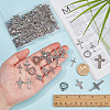 130Pcs 13 Styles Tibetan Style Cross Alloy Pendants FIND-WR0011-41-3