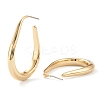 Brass Half Hoop Earrings LS-EJEW-H109-12G-2
