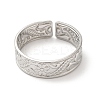 Non-Tarnish 304 Stainless Steel Cuff Wide Band Finger Rings RJEW-L107-009P-2