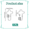 1Pc 925 Sterling Silver Screw Carabiner Lock Charms STER-NB0001-20B-P-2