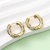 Brass Micro Pave Clear Cubic Zirconia Twist Hoop Earrings EJEW-K267-15G-1